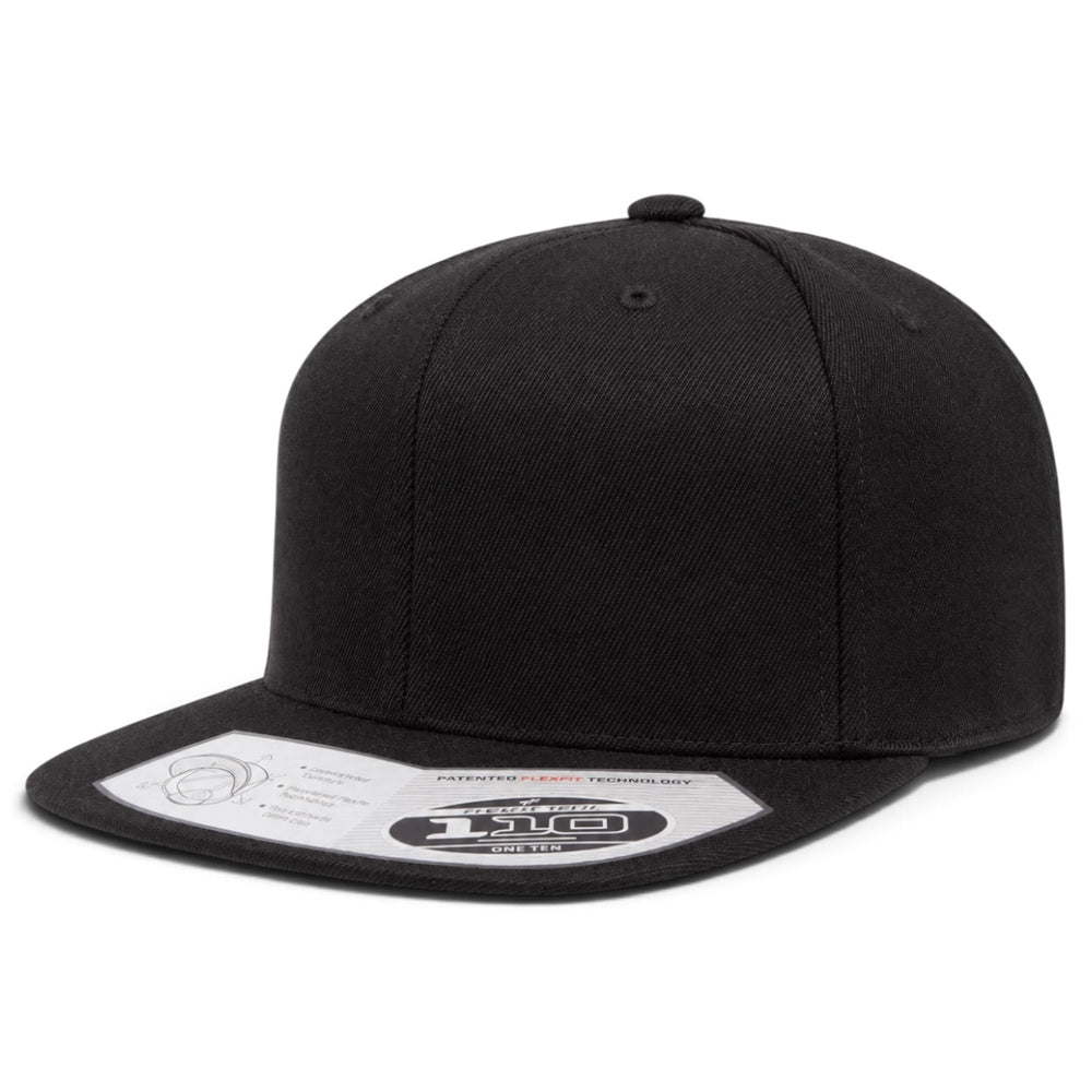 Flexfit 110 Premium Blank Adjustable Snapback Hat - Black - Product Image