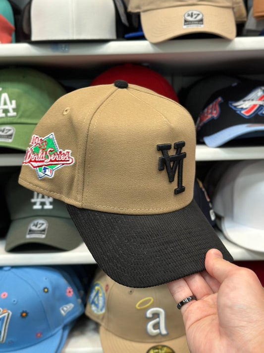 LA Dodgers Upside Down Reversible A-Frame Snapback | New Era 9FORTY | Brown/Black Corduroy