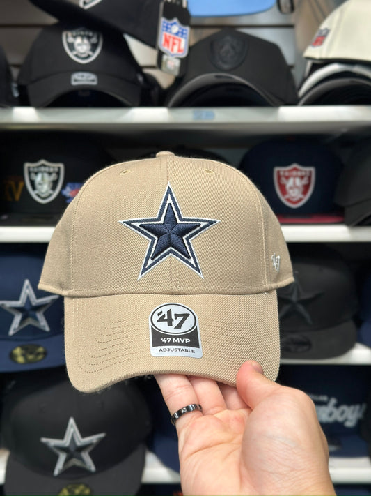 Dallas Cowboys NFL Ball Cap | '47 Brand MVP Adjustable Curve Cap | Black