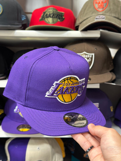 LA Lakers NBA A-Frame Cap | New Era 9FIFTY Adjustable Snapback | Purple