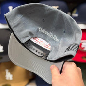 Los Angeles Kings Grey/Black A-Frame Mitchell & Ness Snapback - Product Image