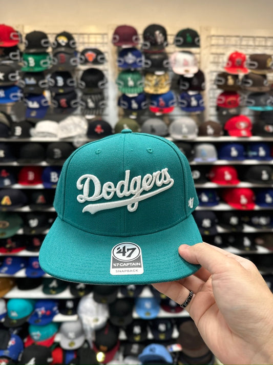 LA Dodgers MLB Snapback | '47 Brand Captain Adjustable Cap | Teal