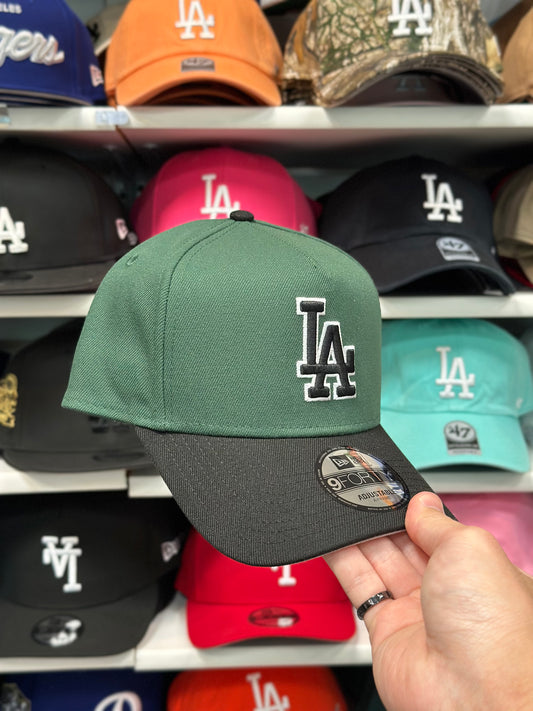 LA Dodgers Two Tone A-Frame Snapback | New Era 9FORTY | Green/Black