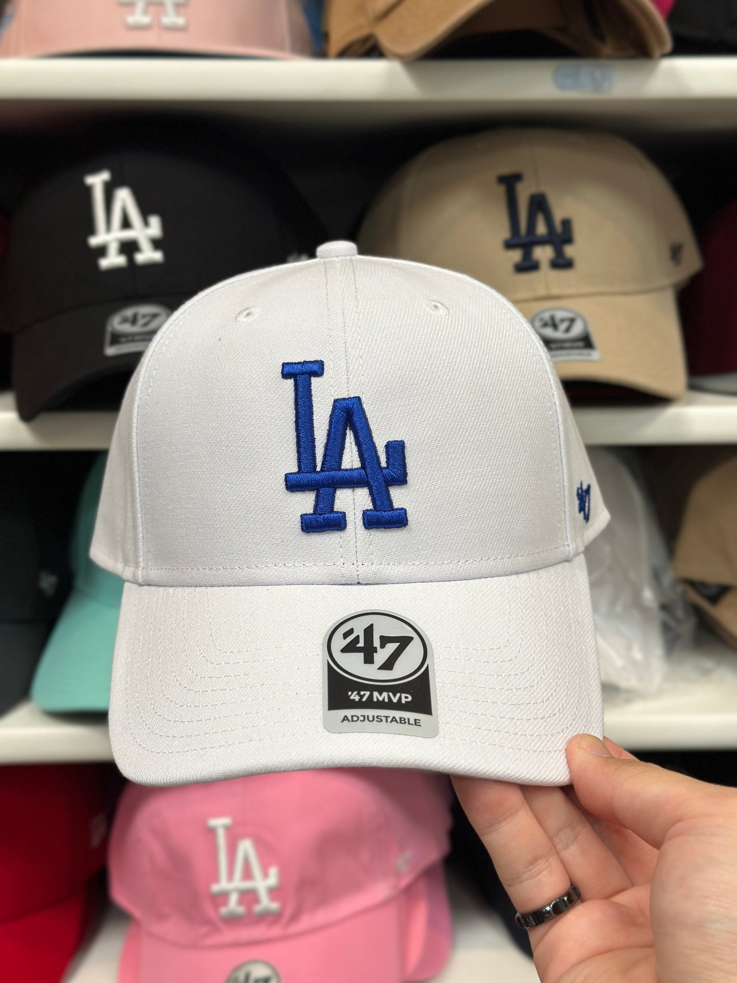 LA Dodgers MLB Ball Cap | '47 Brand MVP Adjustable Curve Cap | Color Options