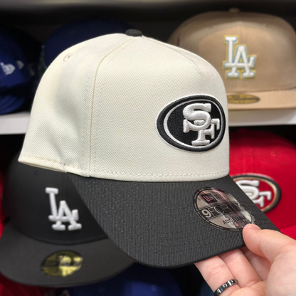 New Era San Francisco 49ers Two Tone A-Frame 9FORTY Snapback White/Black