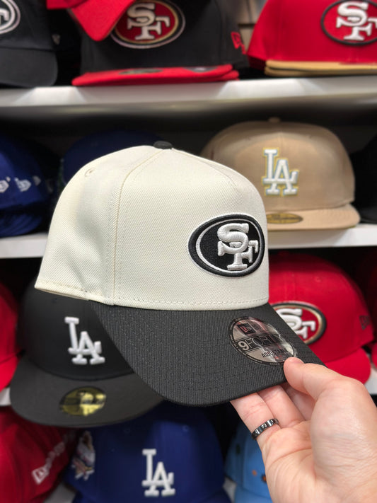 San Francisco 49ers Two Tone A-Frame Snapback | New Era 9FORTY | White/Black