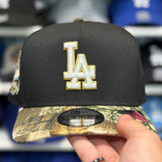 New Era Los Angeles Dodgers '40th Anniversary' A-Frame Black/Realtree Camo 9FIFTY Snapback - Product Image
