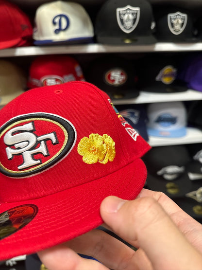 San Francisco 49ers NFL SF Themed Patch | New Era 59FIFTY Fitted Cap | Red