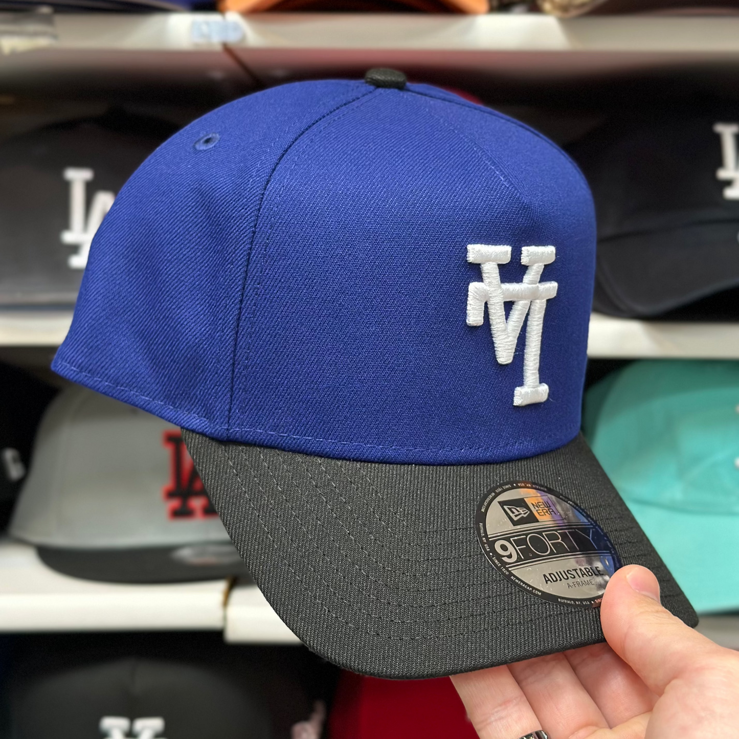 LA Dodgers Upside Down Reversible Two Tone A-Frame Snapback | New Era 9FORTY | Blue/Black