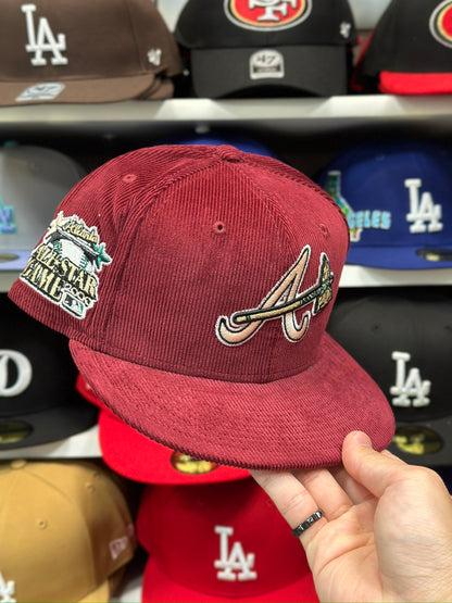 Atlanta Braves MLB All Star Game Patch Corduroy | New Era 59FIFTY Fitted Cap | Maroon