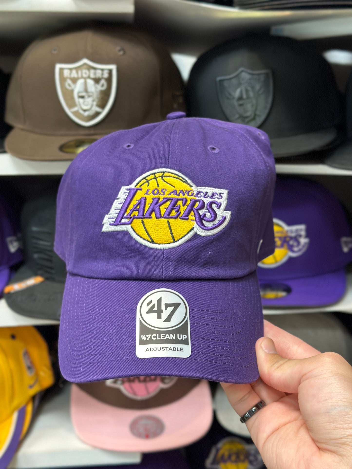 LA Lakers NBA Dad Cap | '47 Brand Clean Up Adjustable Curve Hat | Color Options