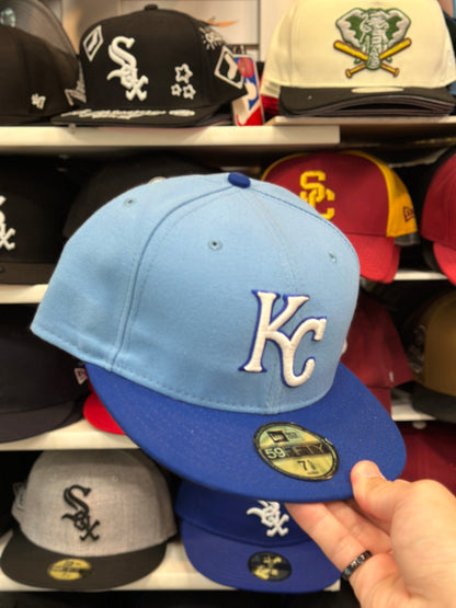 Kansas City Royals MLB Two Tone | New Era 59FIFTY Fitted | Blue/Light Blue | Multiple Sizes