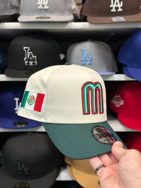 Mexico WBC World Baseball Classic | New Era 9FIFTY A-Frame Snapback | Creme/Green