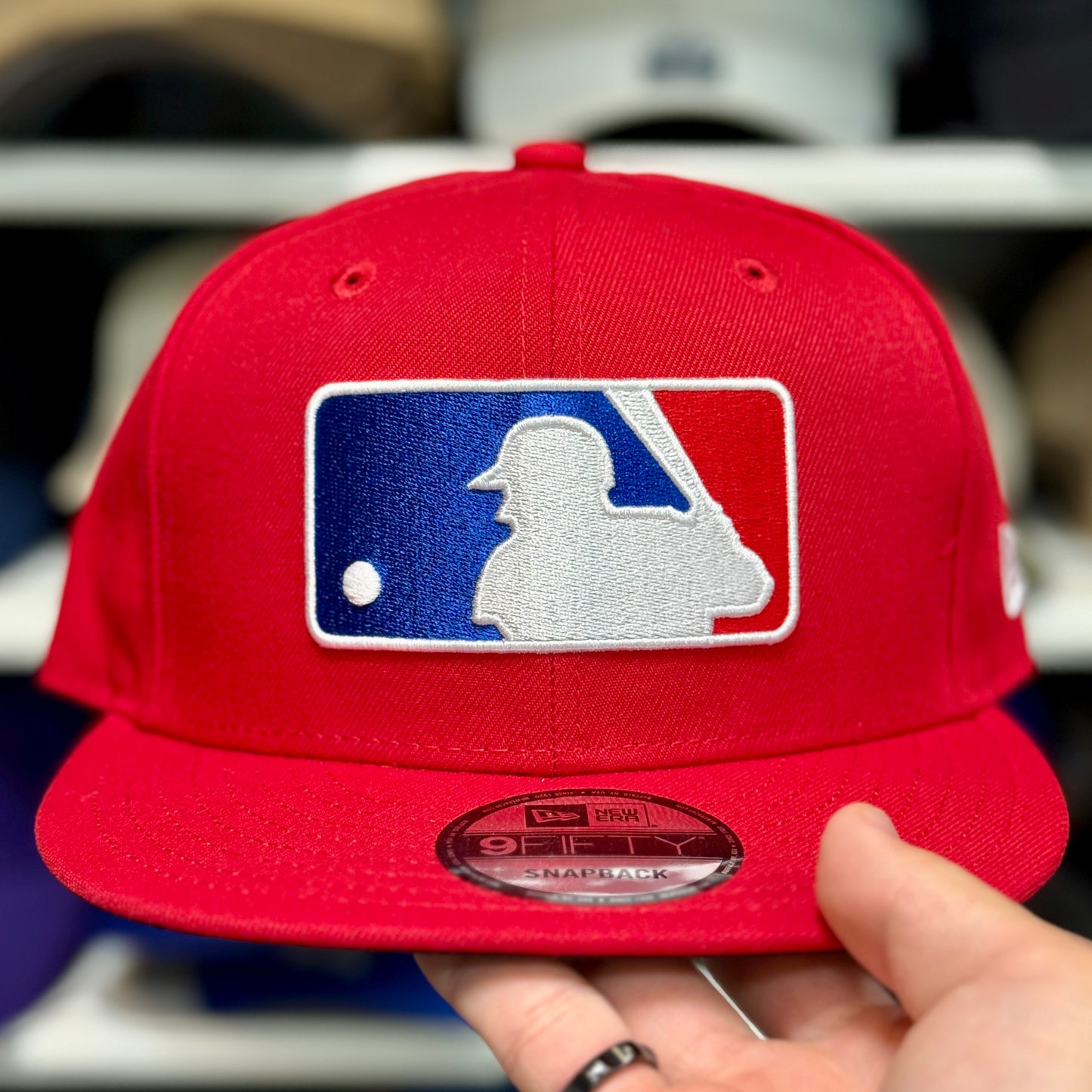 New Era MLB 'Batter-man Logo' Red 9FIFTY Snapback