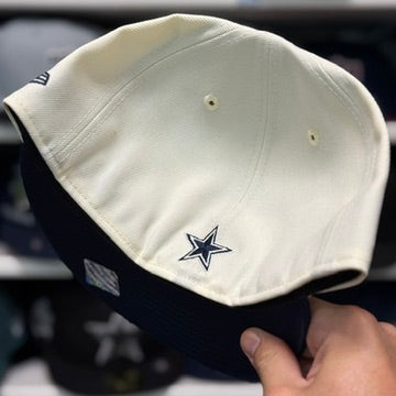 New Era Dallas Cowboys Two Tone 59FIFTY Fitted Hat | Creme/Navy