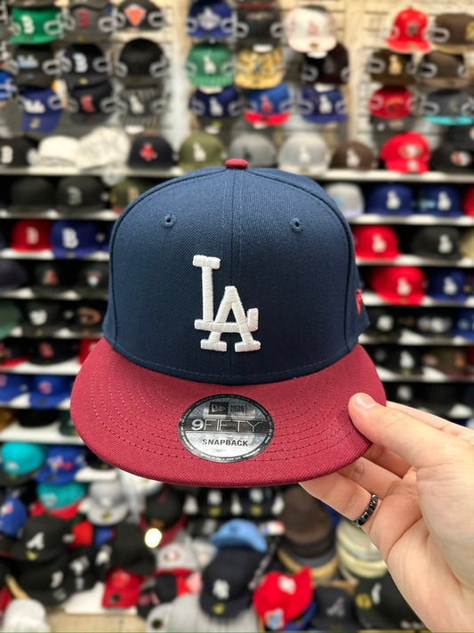 LA Dodgers MLB Two Tone | New Era 9FIFTY Snapback | Navy/Maroon