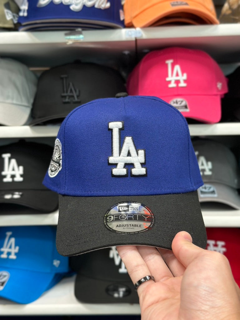 LA Dodgers MLB '50th Anniversary' A-Frame Snapback | New Era 9FORTY Snapback | Blue/Black