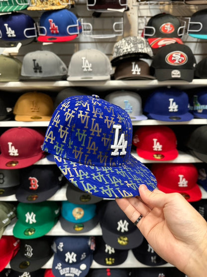 LA Dodgers MLB Vintage Velvet Camouflage | New Era 59FIFTY Fitted Cap | Blue