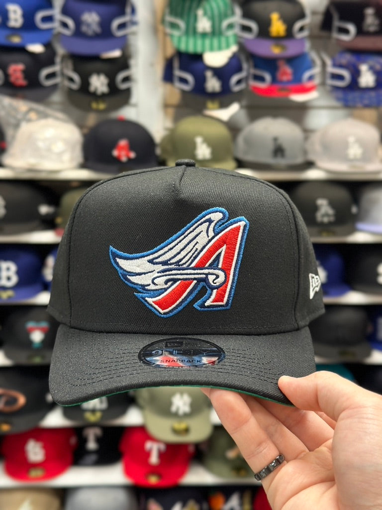 LA Angels MLB A-Frame Cap | New Era 9FIFTY Adjustable Snapback | Black