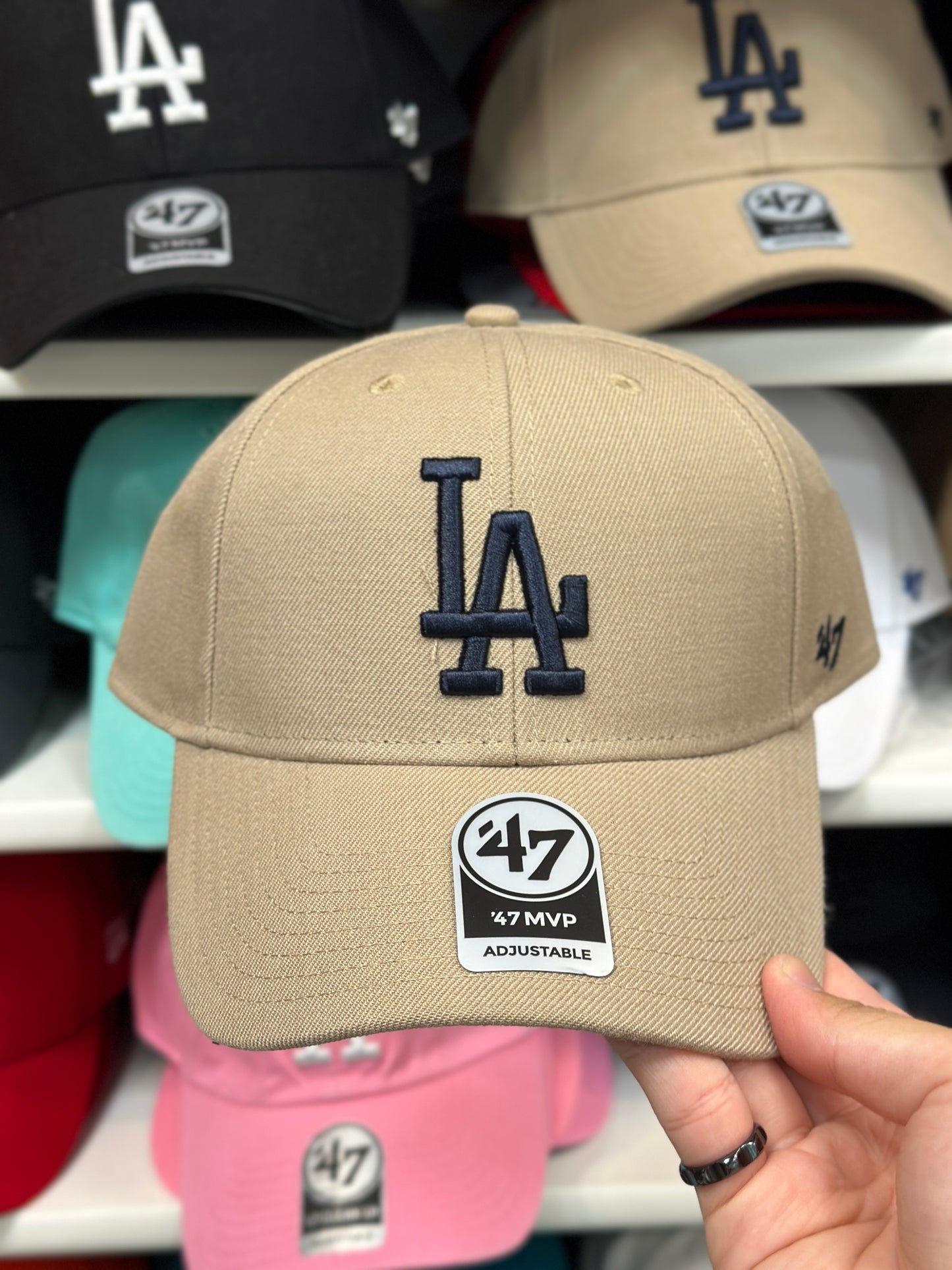 LA Dodgers MLB Ball Cap | '47 Brand MVP Adjustable Curve Cap | Color Options