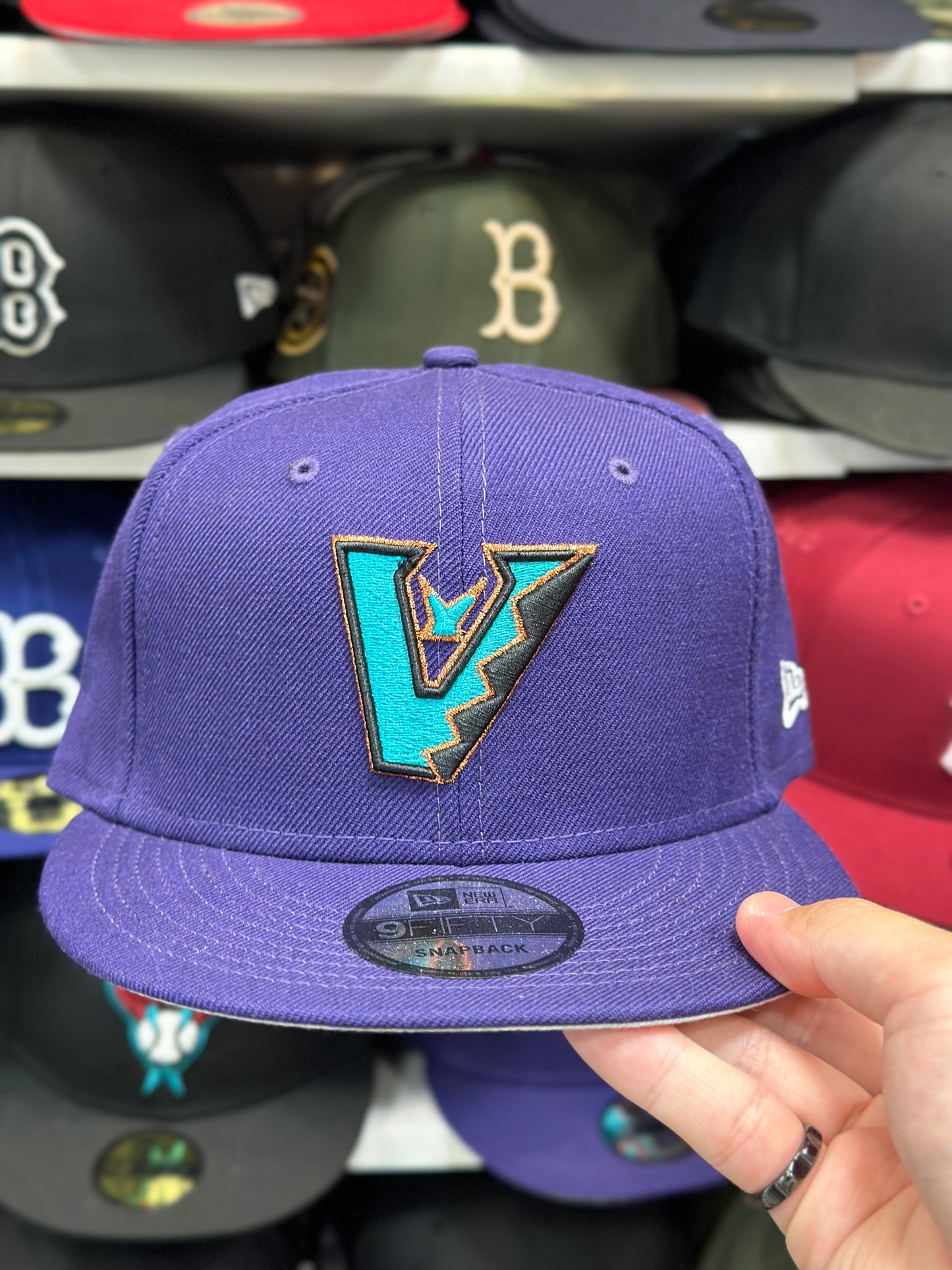 Arizona Diamondbacks MLB Upside Down Reverse Logo | New Era 9FIFTY Snapback | Purple