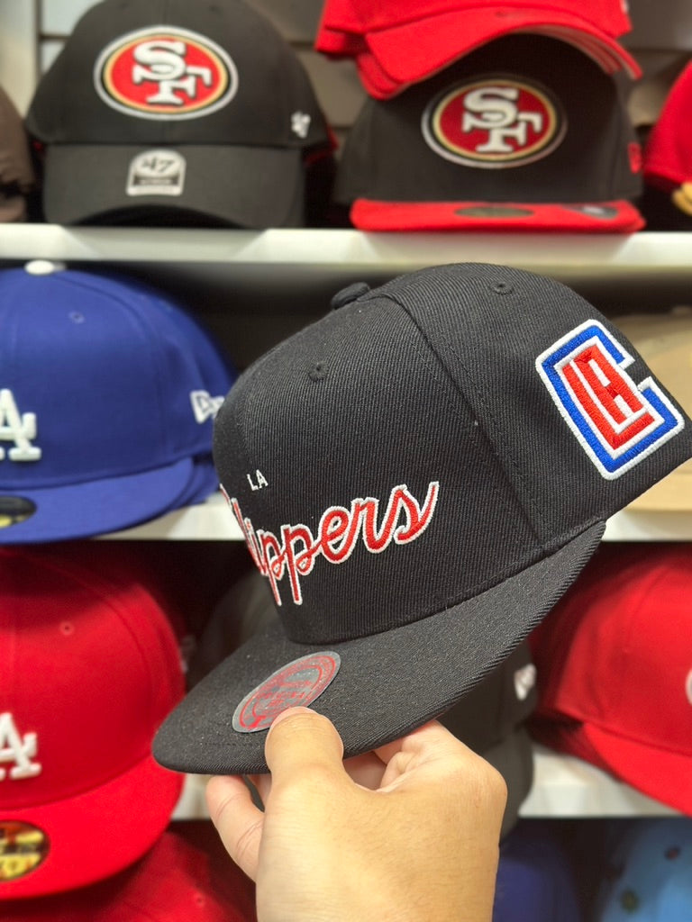 LA Clippers NBA Snapback | Mitchell & Ness Original Fit Adjustable Hat | Black