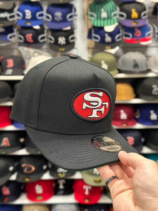 San Francisco 49ers NFL A-Frame Cap | New Era 9FIFTY Adjustable Snapback | Black