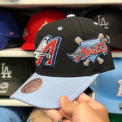 Los Angeles Angels Navy/Light Blue Mitchell & Ness Snapback - Product Image