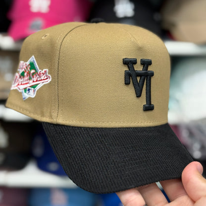 New Era Los Angeles Dodgers Upside Down '1988 World Series' A-Frame 9FORTY Snapback Brown/Black Corduroy