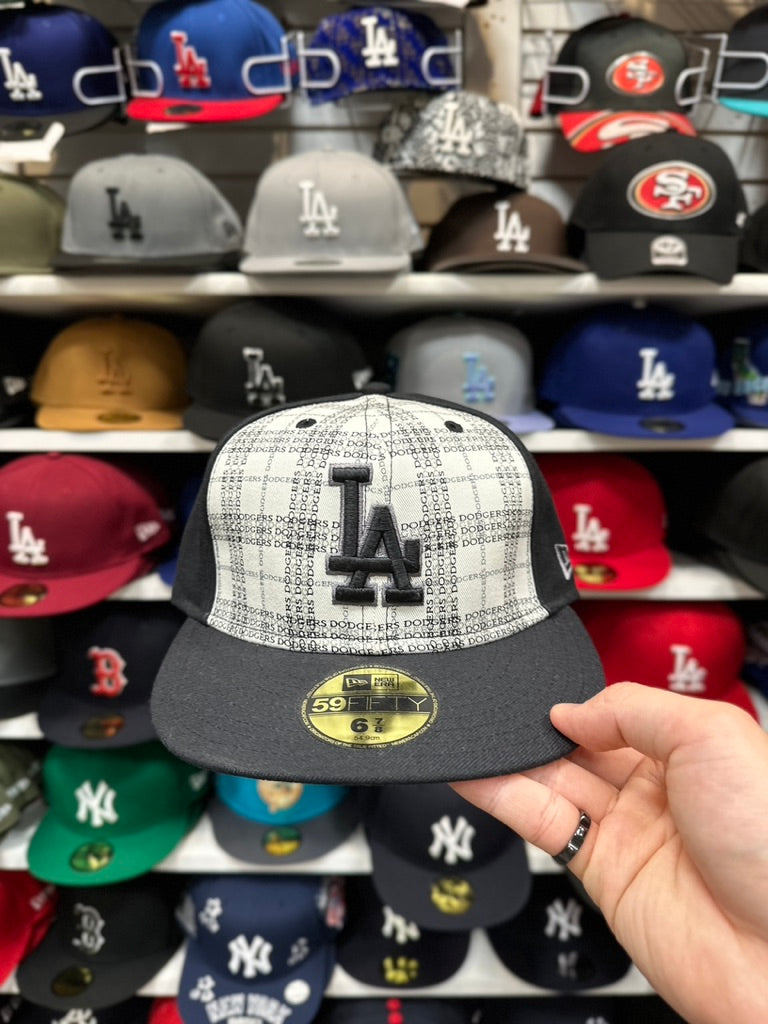 LA Dodgers MLB Vintage Plaided | New Era 59FIFTY Fitted Cap | White/Black