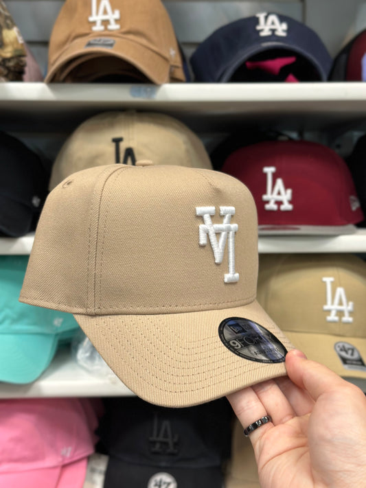 LA Dodgers Upside Down Reversible A-Frame Snapback | New Era 9FORTY | Tan