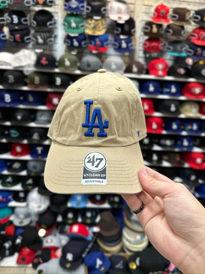 LA Dodgers MLB Dad Cap | '47 Brand Clean Up Adjustable Curve Hat | Color Options