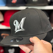 New Era Milwaukee Brewers Black 9FIFTY Snapback