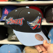 Los Angeles Angels Navy/Light Blue Mitchell & Ness Snapback - Product Image