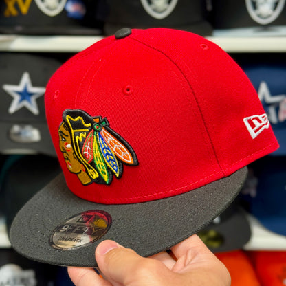 New Era Chicago Blackhawks Two-Tone 9FIFTY Snapback Red / Black