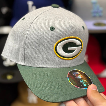 Youth Green Bay Packers Officially Licensed Snapback | Silver/Green