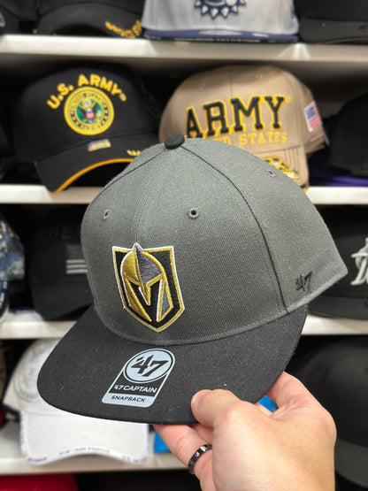 Las Vegas Golden Knights NHL Snapback '47 Brand Captain Adjustable | Gray/Black