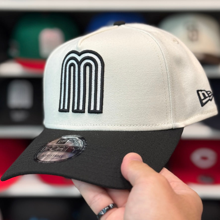 New Era Mexico World Baseball Classics A-Frame Chrome/Black 9FORTY Adjustable Snapback Hat