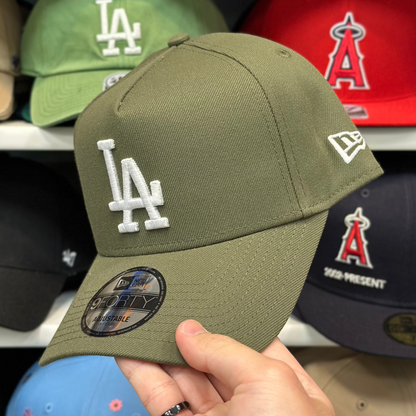 New Era Los Angeles Dodgers A-Frame 9FORTY Snapback Olive Green