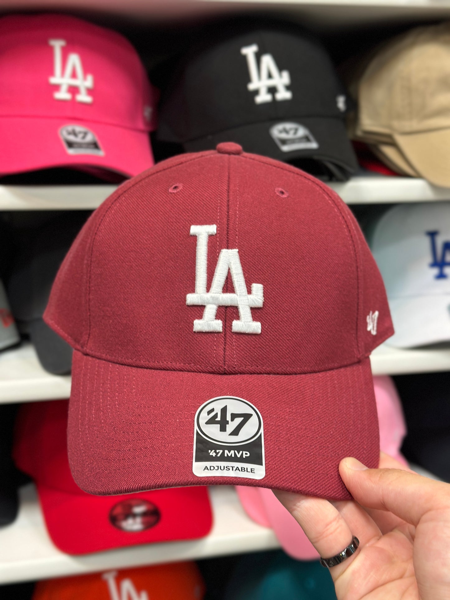 LA Dodgers MLB Ball Cap | '47 Brand MVP Adjustable Curve Cap | Color Options