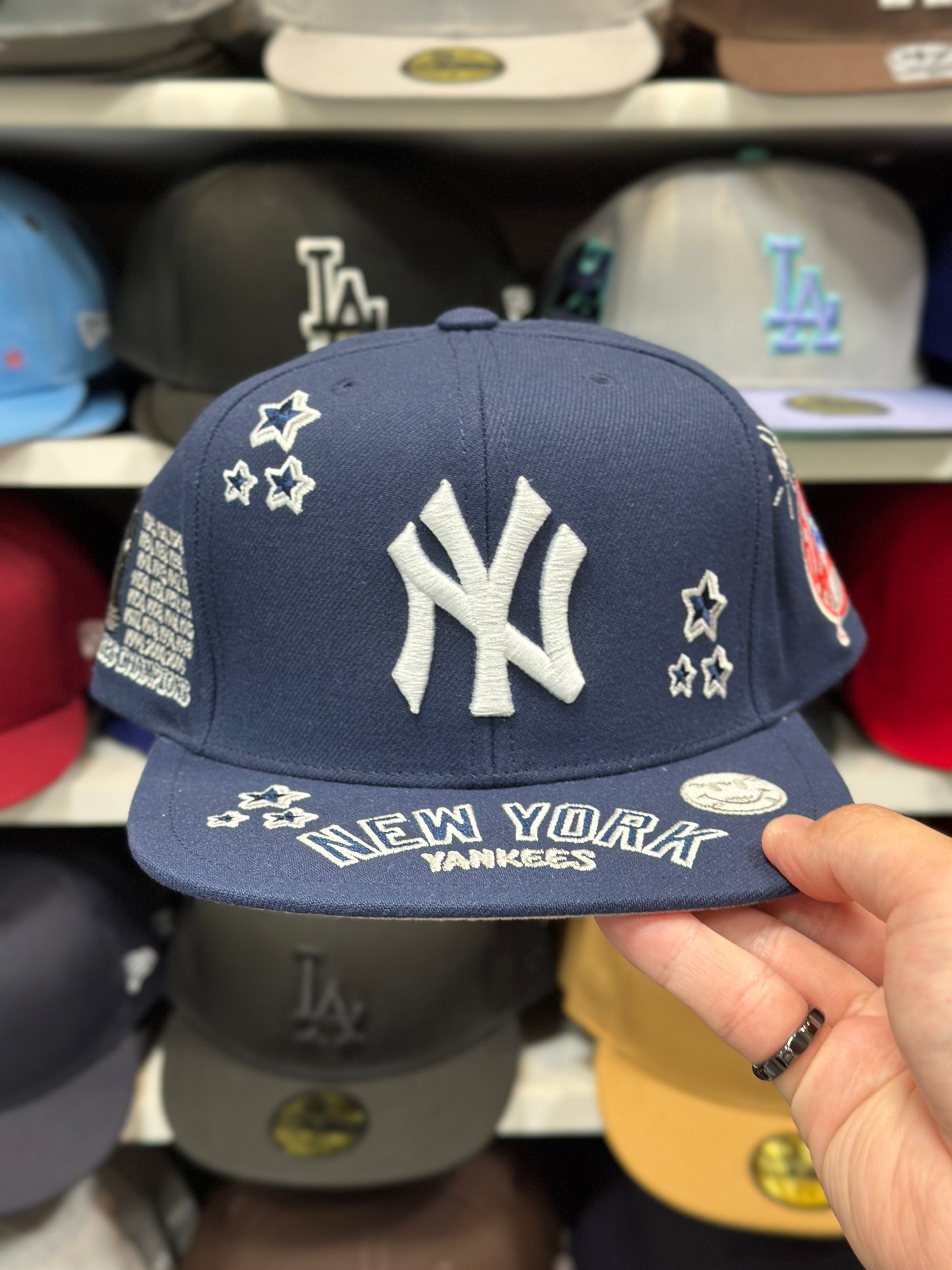 New York Yankees MLB Celebratory Patch | Mitchell & Ness Snapback | Navy