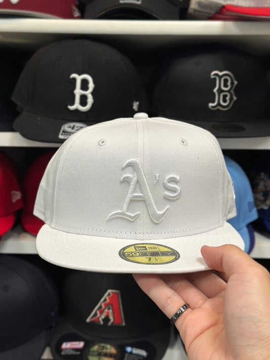 Oakland Athletics MLB All White | New Era 59FIFTY Fitted Cap | White