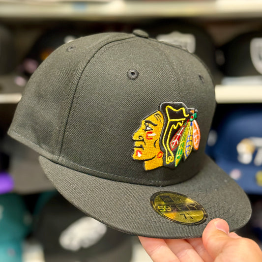 New Era Chiago Blackhawks 59FIFTY Fitted Hat | Black