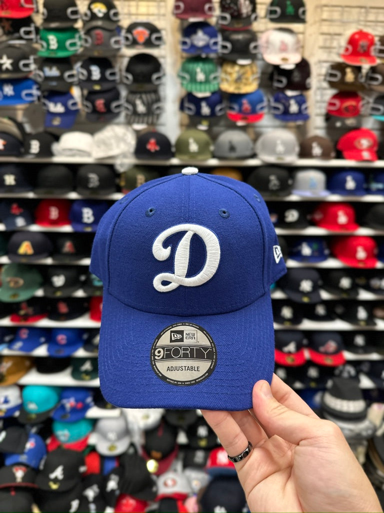 LA Dodgers "D" MLB Ball Cap | New Era 9FORTY Adjustable Velcro Strap | Blue