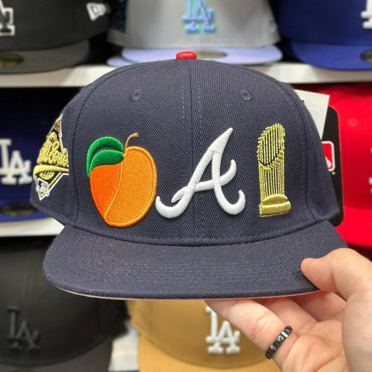 Atlanta Braves 'World Series' Pro Standard Patch Snapback Navy - Product Image