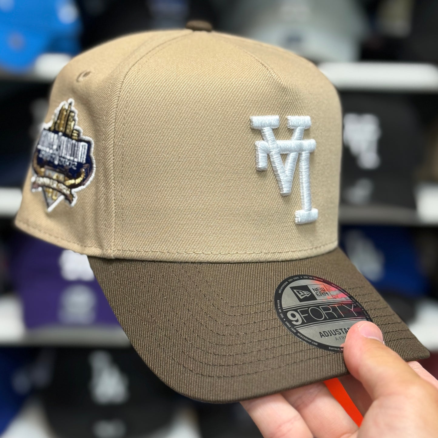 New Era Los Angeles Dodgers A-Frame '40th Anniversary' 9FORTY Snapback Tan/Brown