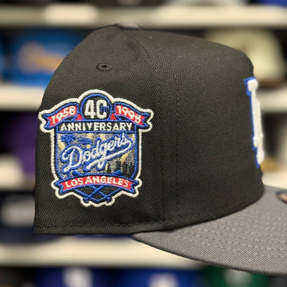 New Era Los Angeles Dodgers '40th Anniversary' A-Frame Black/Grey 9FIFTY Snapback - Product Image