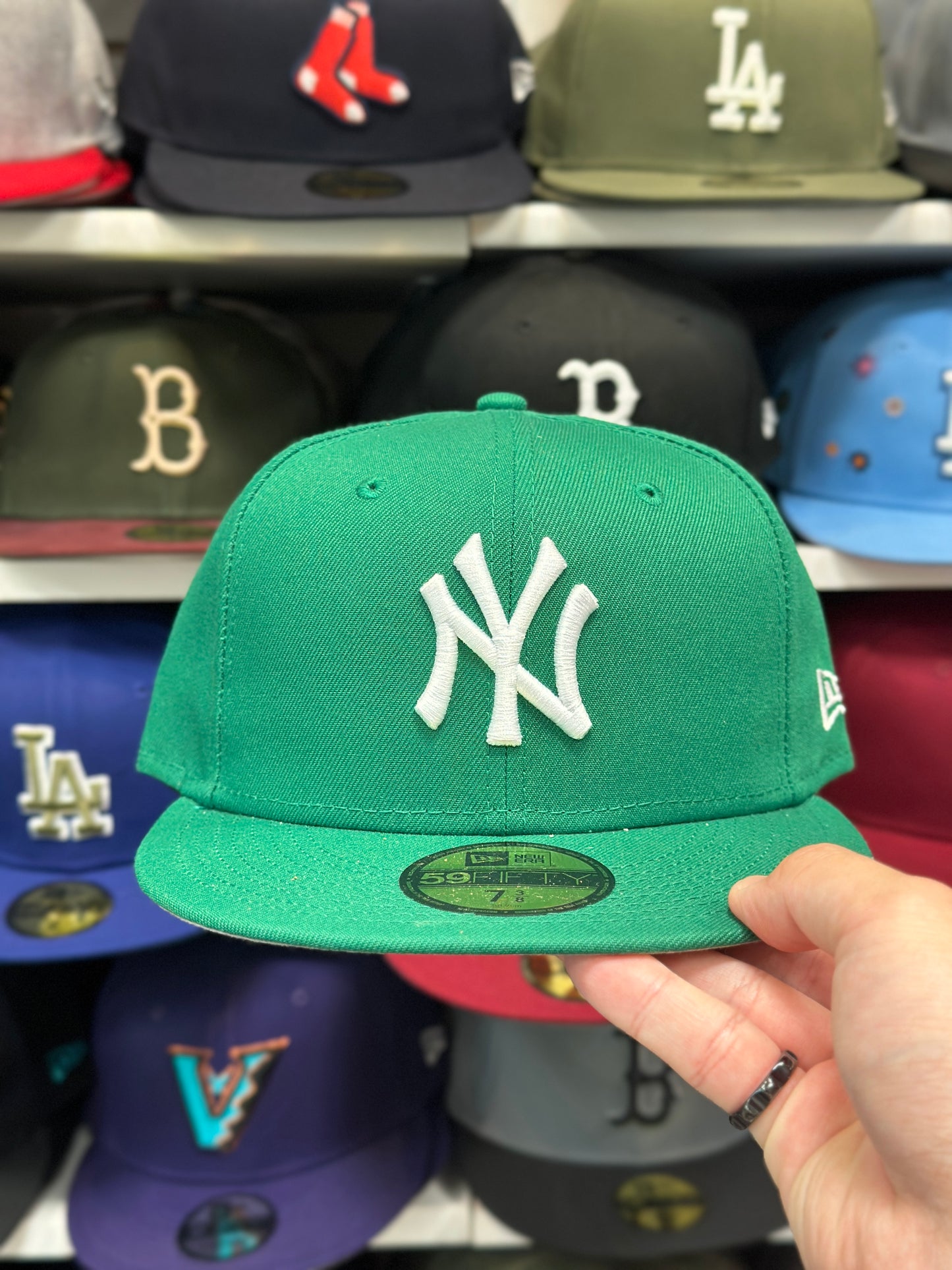 New York Yankees MLB Fitted Hat | New Era 59FIFTY Sized Cap | Green