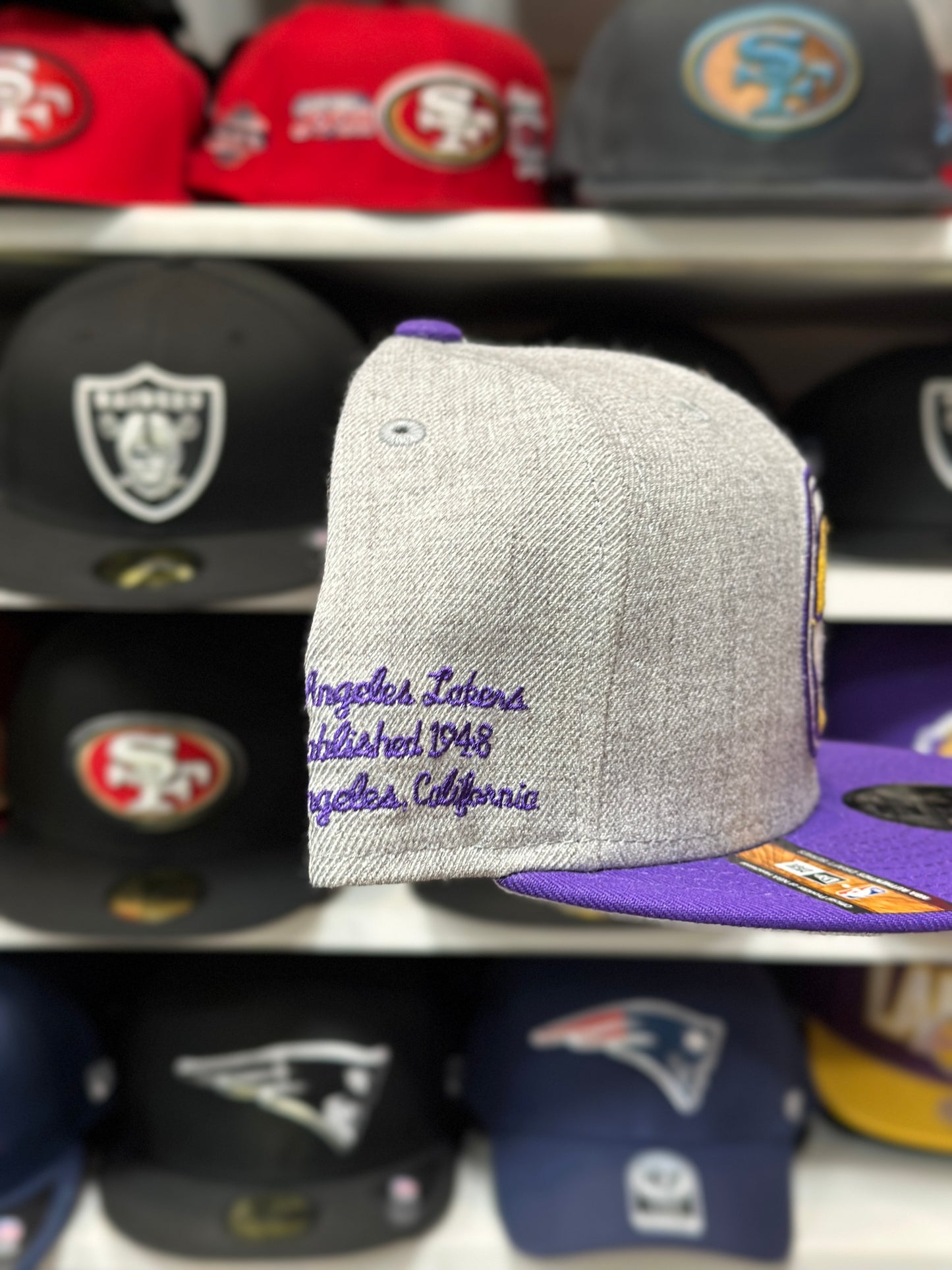 LA Lakers NBA Decoration | New Era 9FIFTY Snapback | Gray/Purple