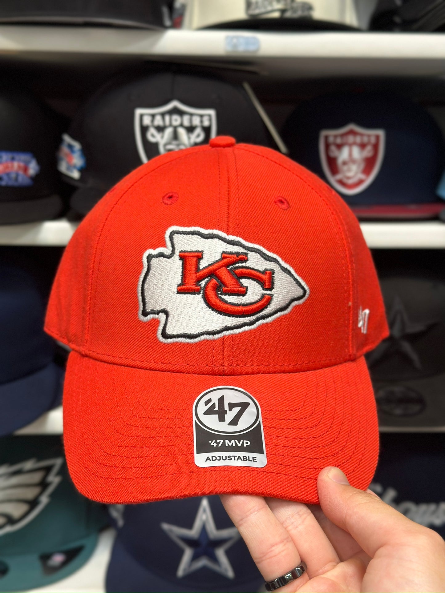 Kansas City Chiefs NFL Ball Cap | '47 Brand MVP Adjustable Curve Cap | Color Options